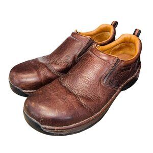 Red Wing Men Slip On Leather Safety Toe Work Shoe Comfort Brown 10.5D 6702